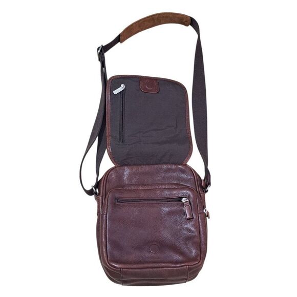 Ellington Sling Shoulder Leather Bag Messenger Pack Men Travel Crossbody Pouch - Picture 7 of 11